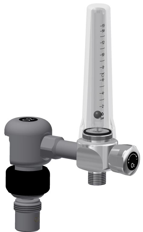 Flowmeter, NIST, AIR, 0-15l/min