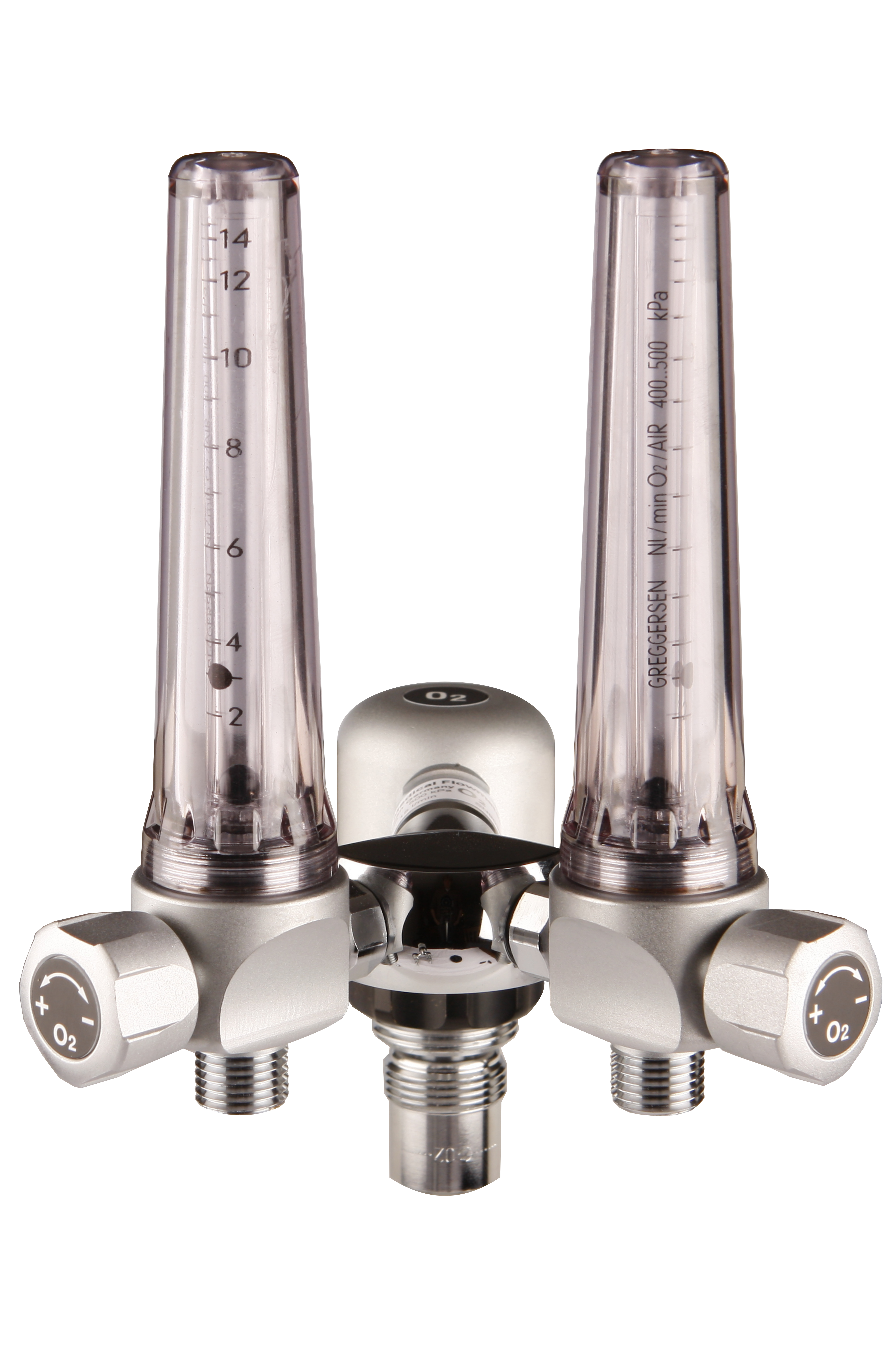 Double Flowmeter, NIST, O2, 0-15l/min