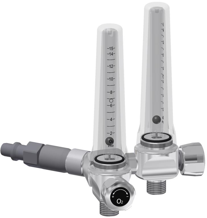 Double Flowmeter, DIN, AIR, 0-15l/min