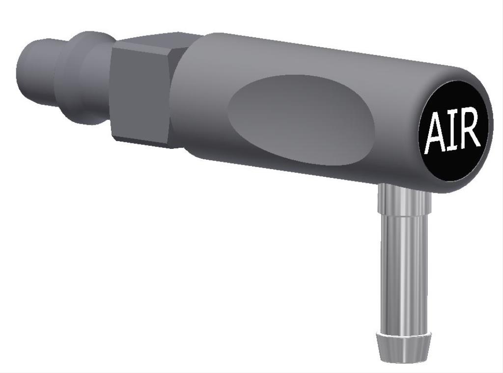 Angled plug AIR nozzle 7mm, DIN, neutral